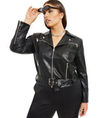 Danielle Bernstein Women Plus Faux Leather Moto Jacket