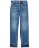 INC International Concepts Women INC Ripped Straight Leg Jeans Quirk Wash