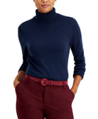 Charter Club Women Turtleneck Sweater Intrepid Blue