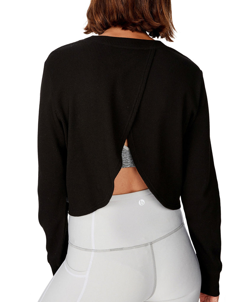 COTTON ON Women Cross Back Waffle Long Sleeve Top