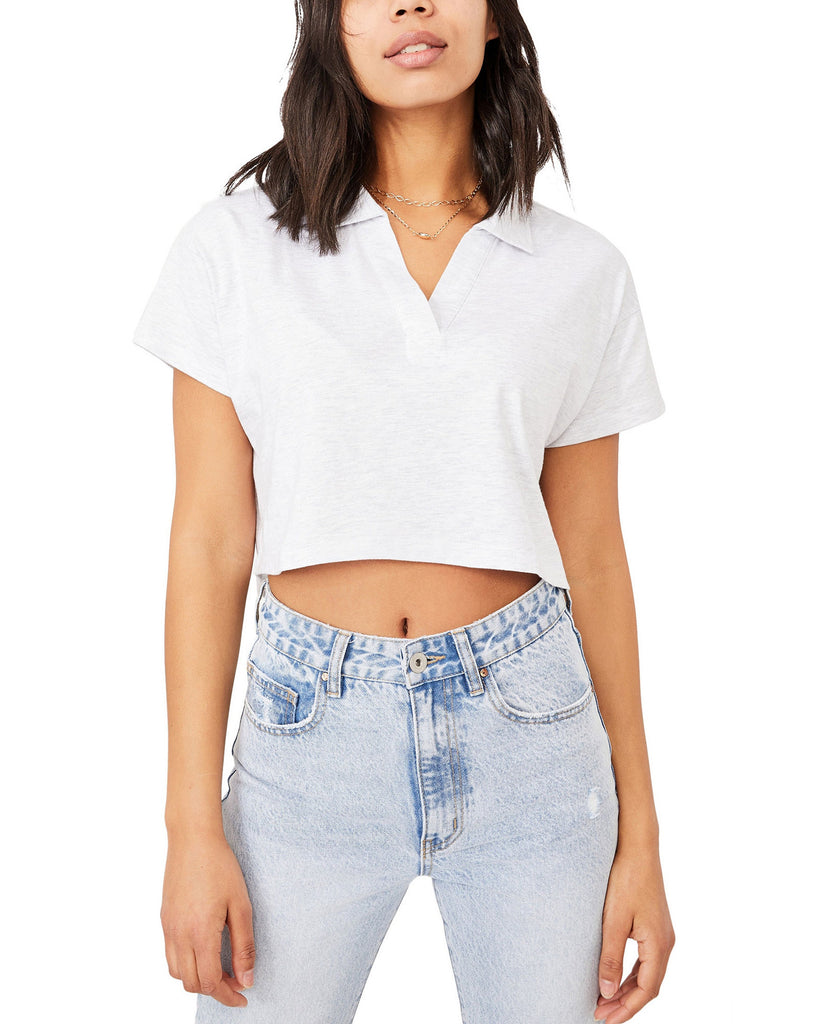 COTTON ON Women Ryan Shorts Sleeve Polo T Shirt White