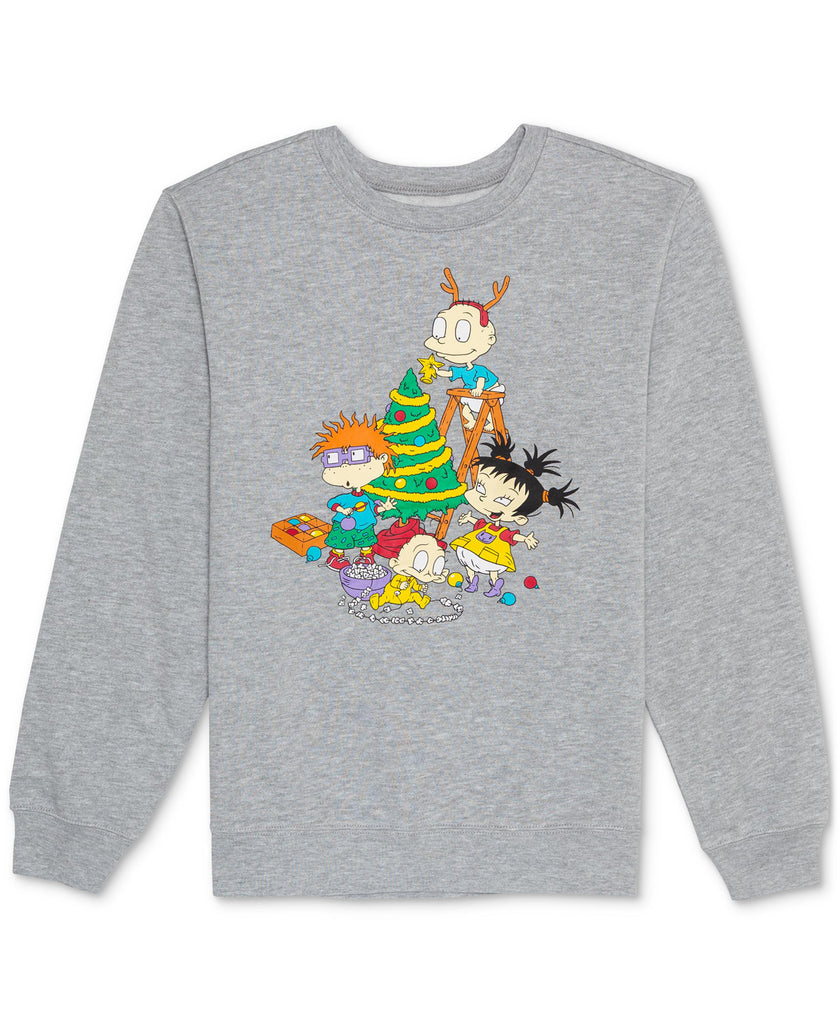 Nickelodeon Women Rugrats Holiday Graphic Sweatshirt Heather Grey