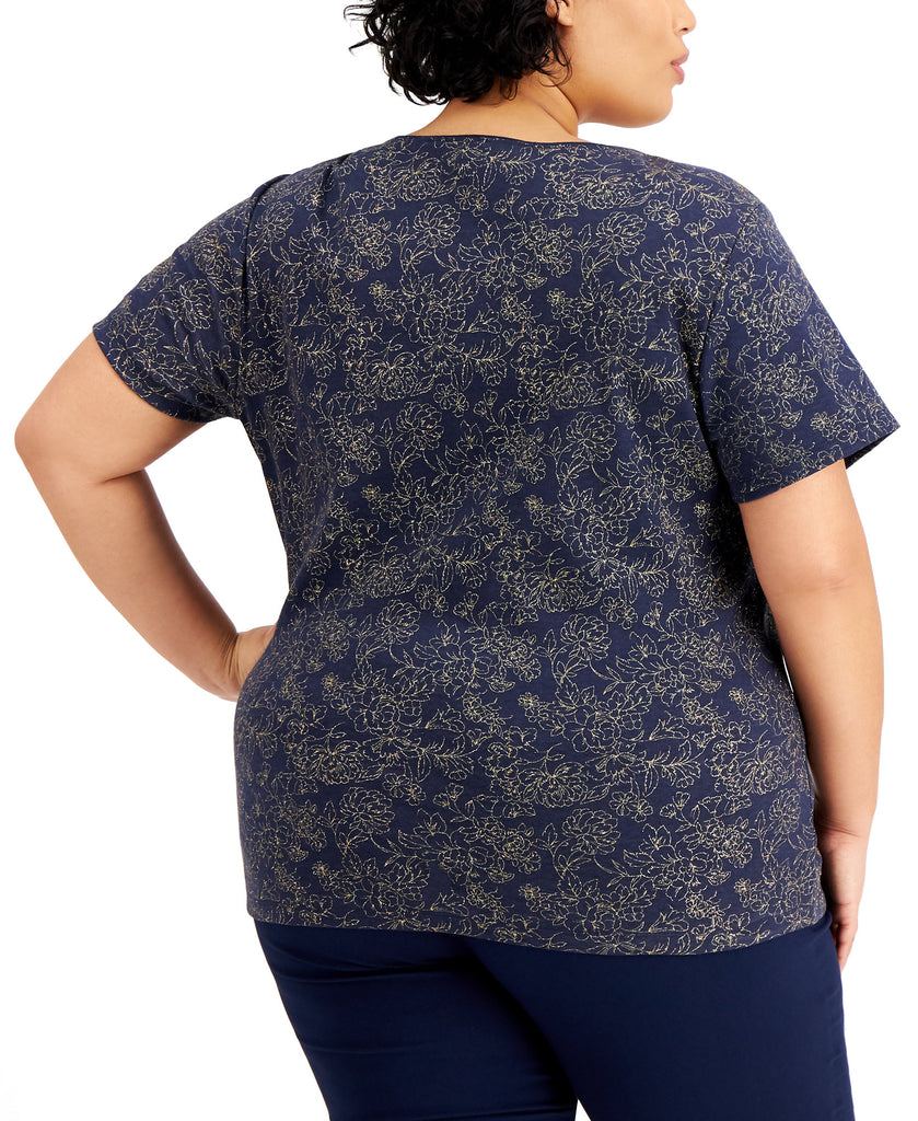 Karen-Scott-Women-Plus-Floral-Print-Top