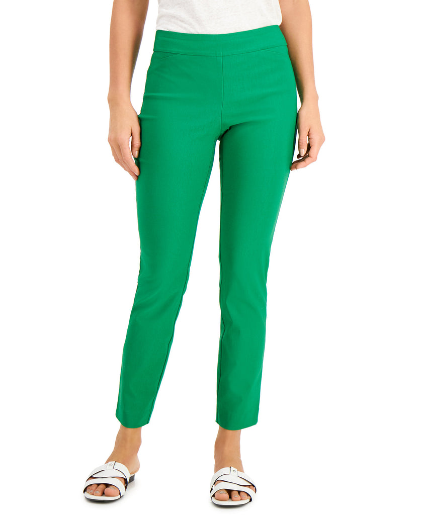 Charter Club Women Cambridge Skinny Pull On Tummy Control Pants Pine Green