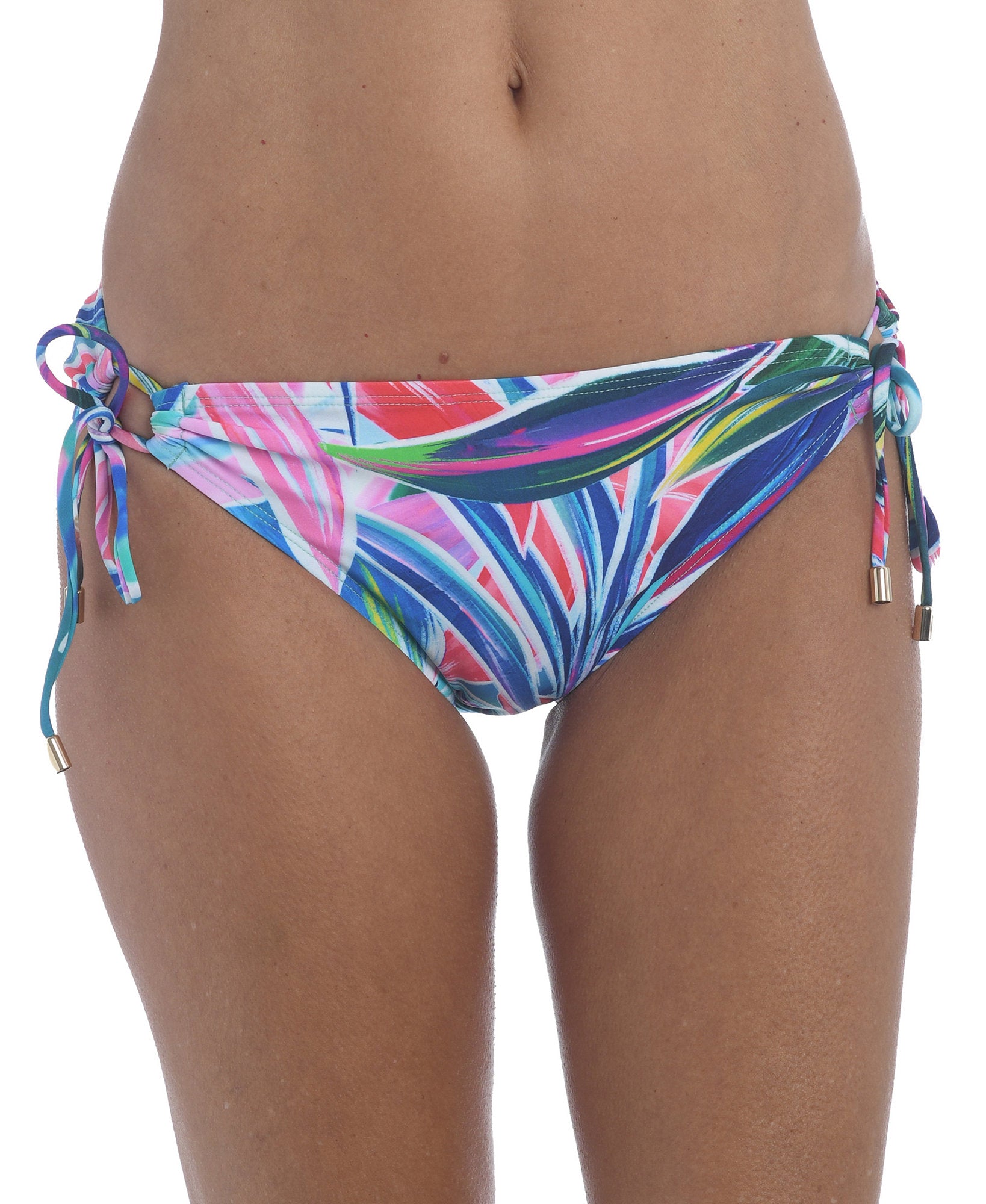 La Blanca Women Printed Adjustable Hipster Bikini Bottoms Multi
