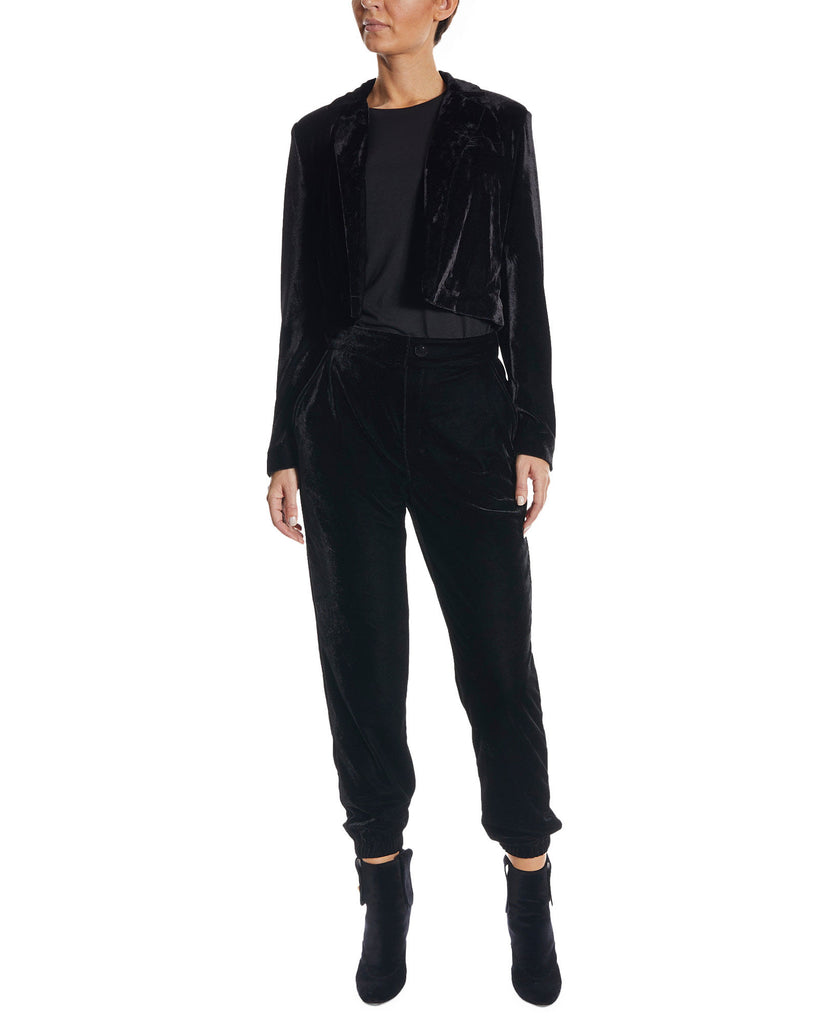 OAT Women Cropped Velvet Blazer