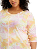 Style & Co Women Plus Tie Dyed Top