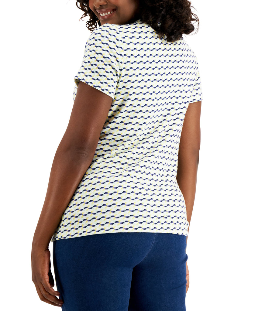 Karen Scott Women Geo Print Top