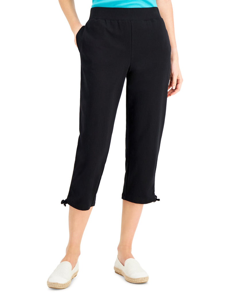 Karen-Scott-Women-Pull-On-Capri-Pants-Deep-Black