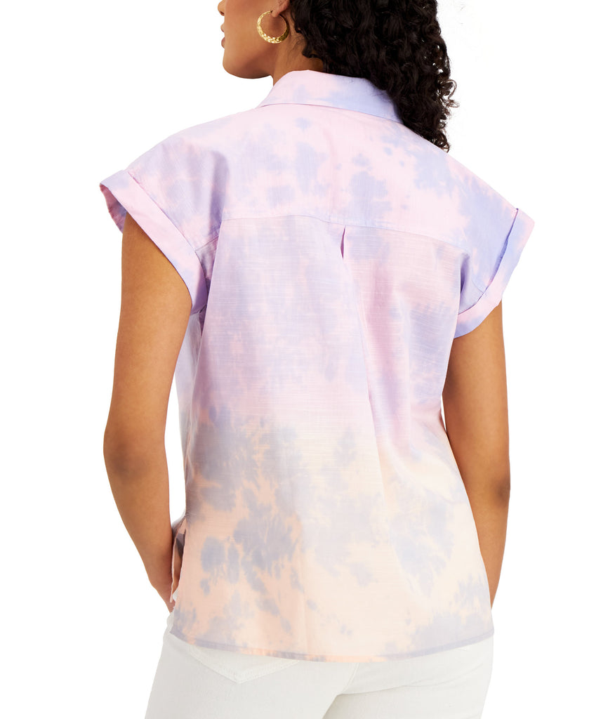 Style & Co Women Cotton Ombré Camp Shirt