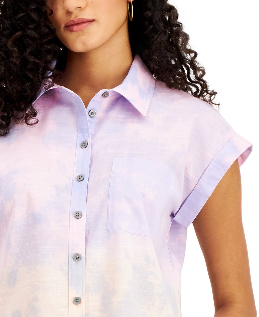 Style & Co Women Cotton Ombré Camp Shirt