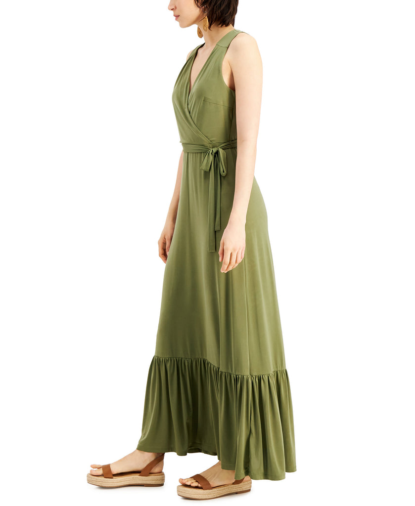 INC International Concepts Women Faux Wrap Maxi Dress