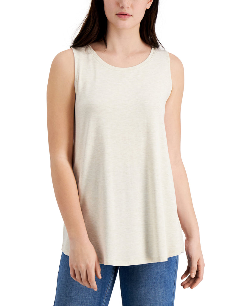 Style & Co Women Swing Tank Top Pebble Heather