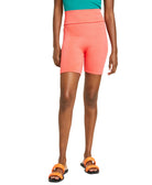 Bar III Women Ribbed Biker Shorts Poppy Punch