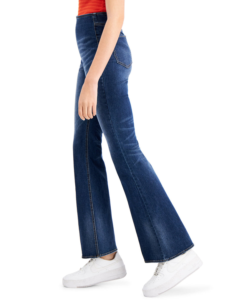 Tinseltown Women High Rise Pull On Flare Jeans