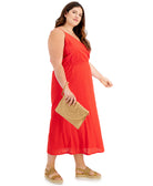 Style & Co Women Plus Eyelet Midi Dress
