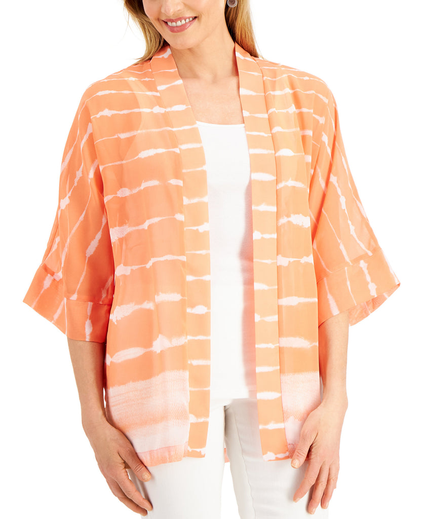 JM-Collection-Women-Printed-Sheer-Jacket-Coral-Banks-Combo