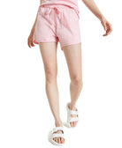 Style & Co Women Plus Cotton Cutaway Drawstring Shorts Bubble Pink