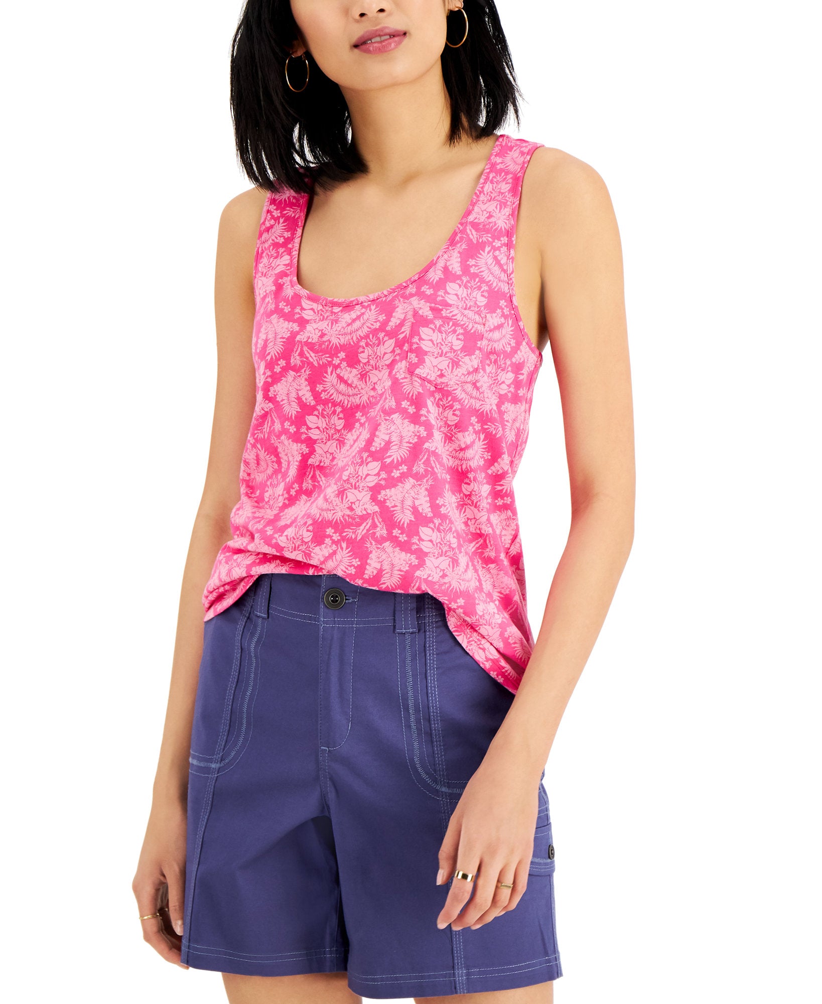 Style-&-Co-Women-Printed-Tank-Top-Bahama-Ditsy