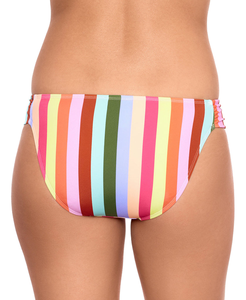 Salt + Cove Women Cabana Stripes Tab Side Hipster Bikini Bottoms