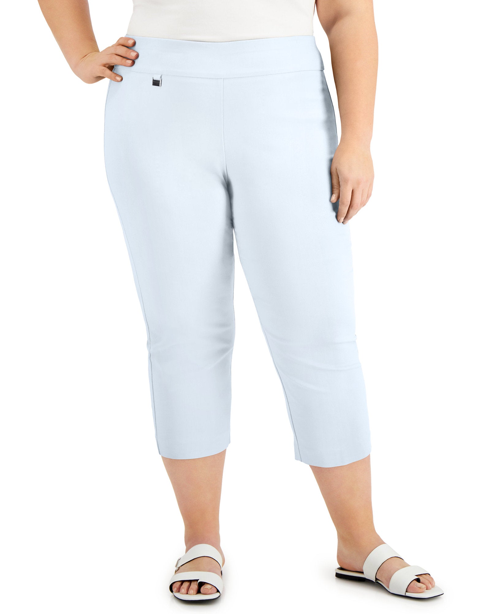 Alfani Plus & Petite Plus Size Tummy-Control Pull-On Skinny Pants