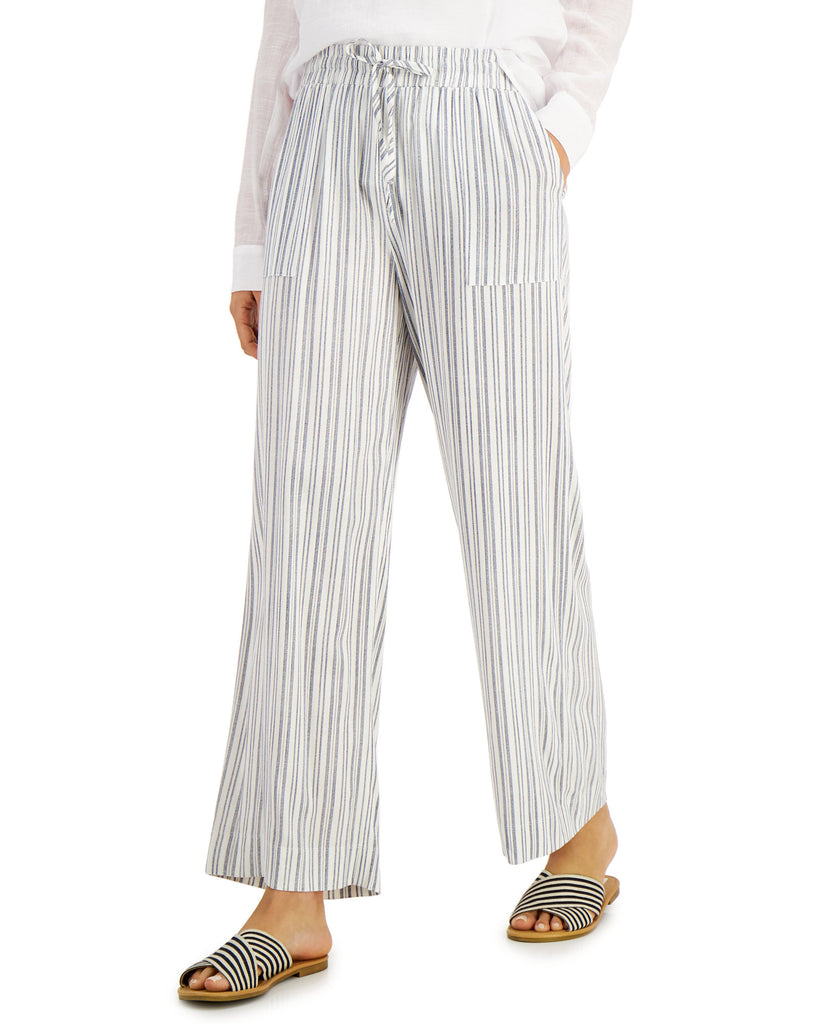 Palette Women Wide Leg Gauze Pants Stripe