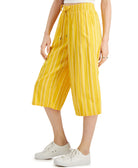 Style & Co Women Petite Striped Cropped Pants