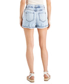 INC International Concepts Women Luxe Cotton Embroidered Denim Shorts
