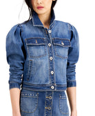INC International Concepts Women Volume Sleeve Denim Jacket