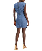 INC International Concepts Women Faux Wrap Denim Dress