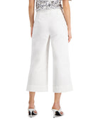 INC International Concepts Women Button Fly Culottes Bright White