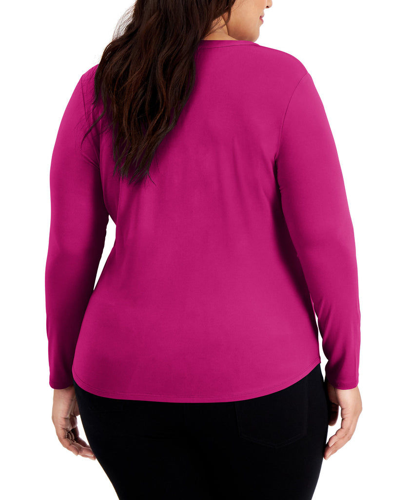 INC International Concepts Women Plus Zip Pocket Top