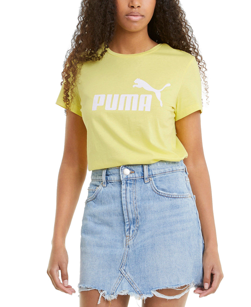 Puma Women Logo T Shirt Yellow