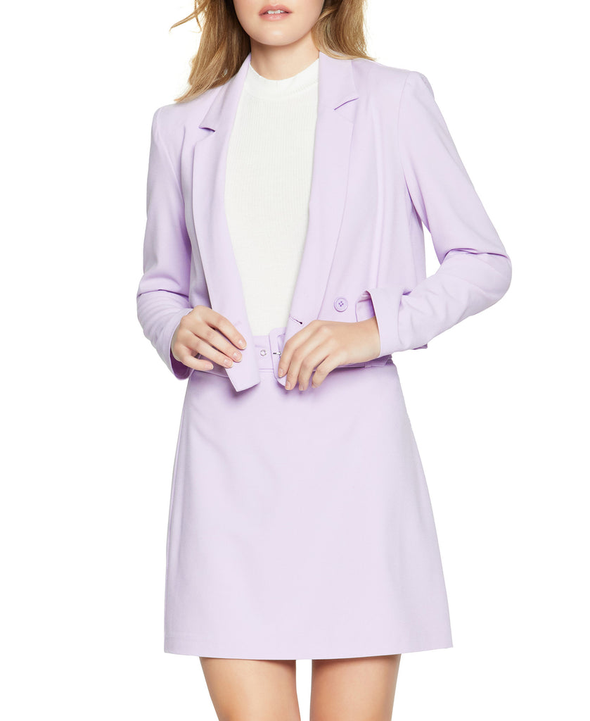 BCBGeneration Women Cropped Double Breasted Blazer Lavender