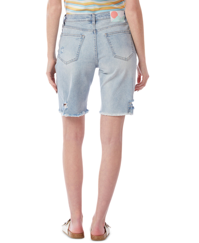 UNIONBAY Women Delores Destructed Boyfriend Bermuda Jean Shorts