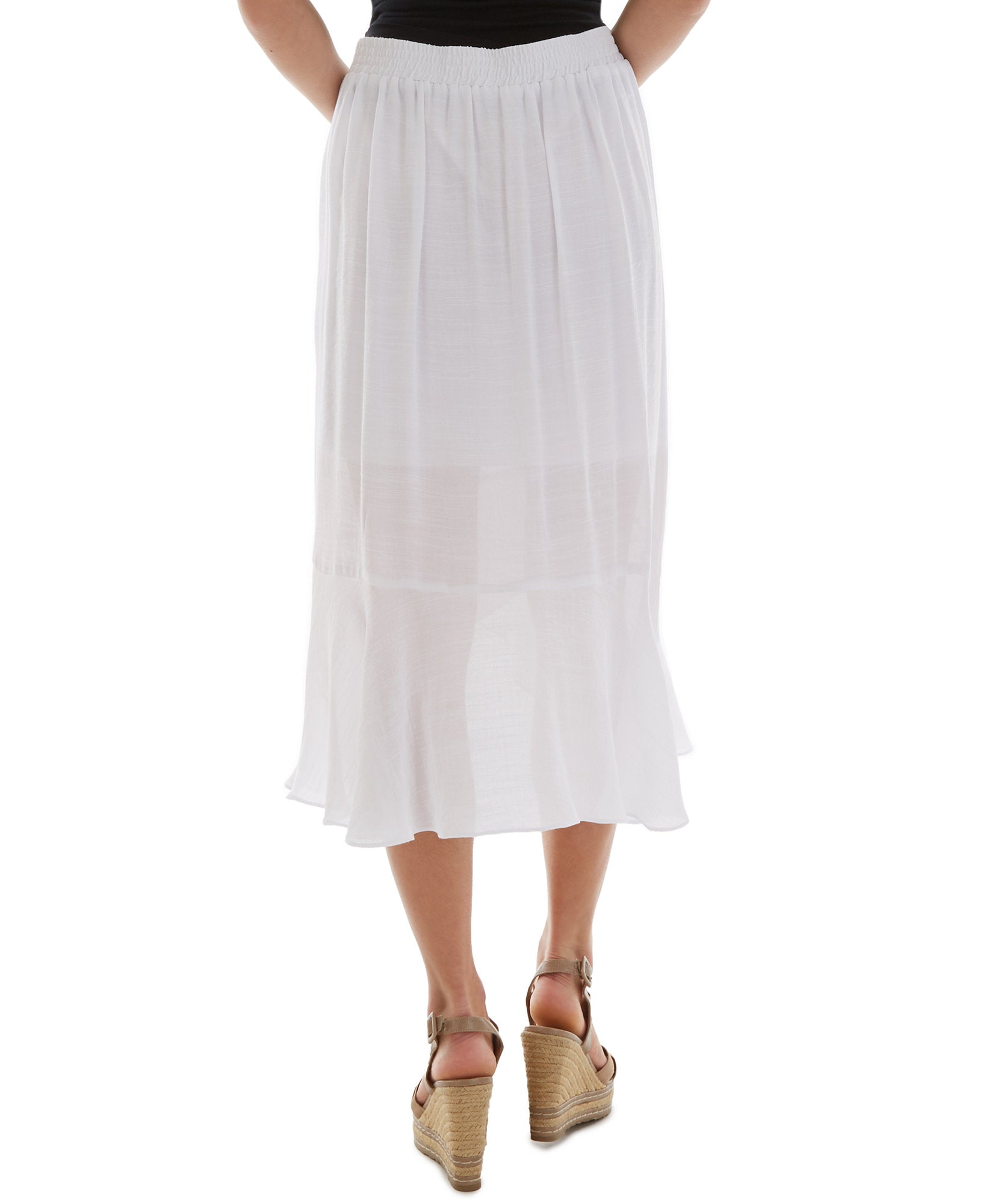 BCX Juniors Asymmetrical Ruffle Hem Skirt