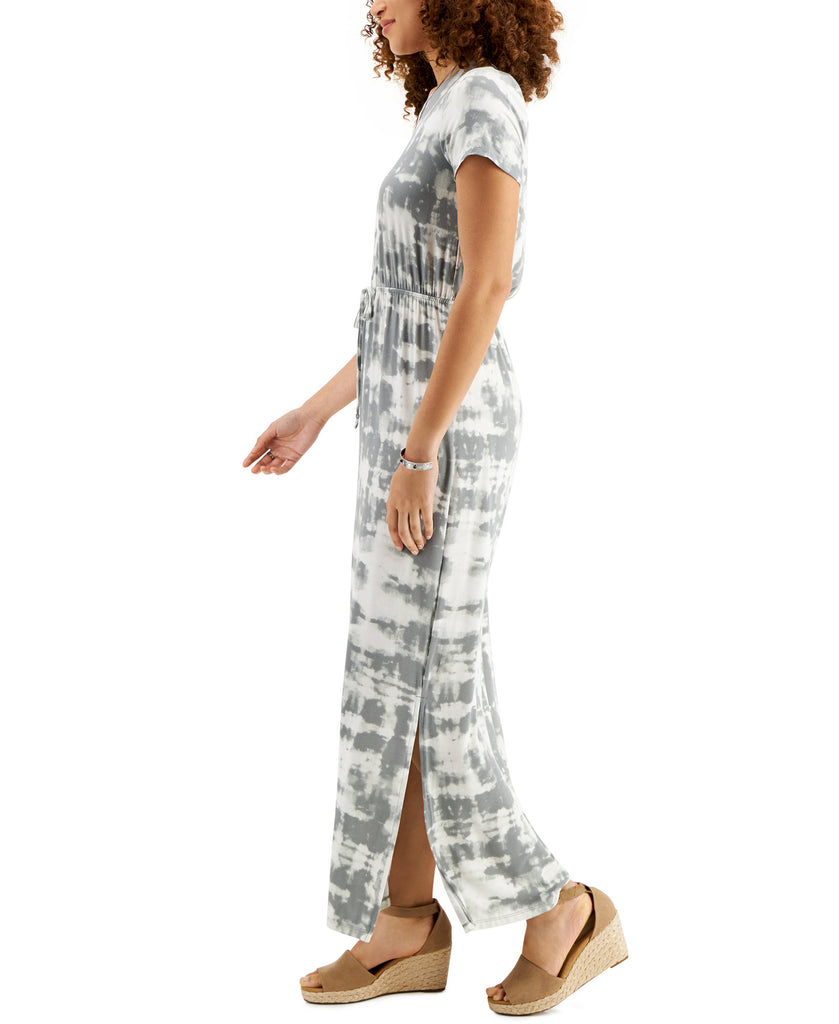 Style & Co Women Printed Drawstring Waist Maxi Dress