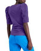 INC International Concepts Women Ruched V Neck Top