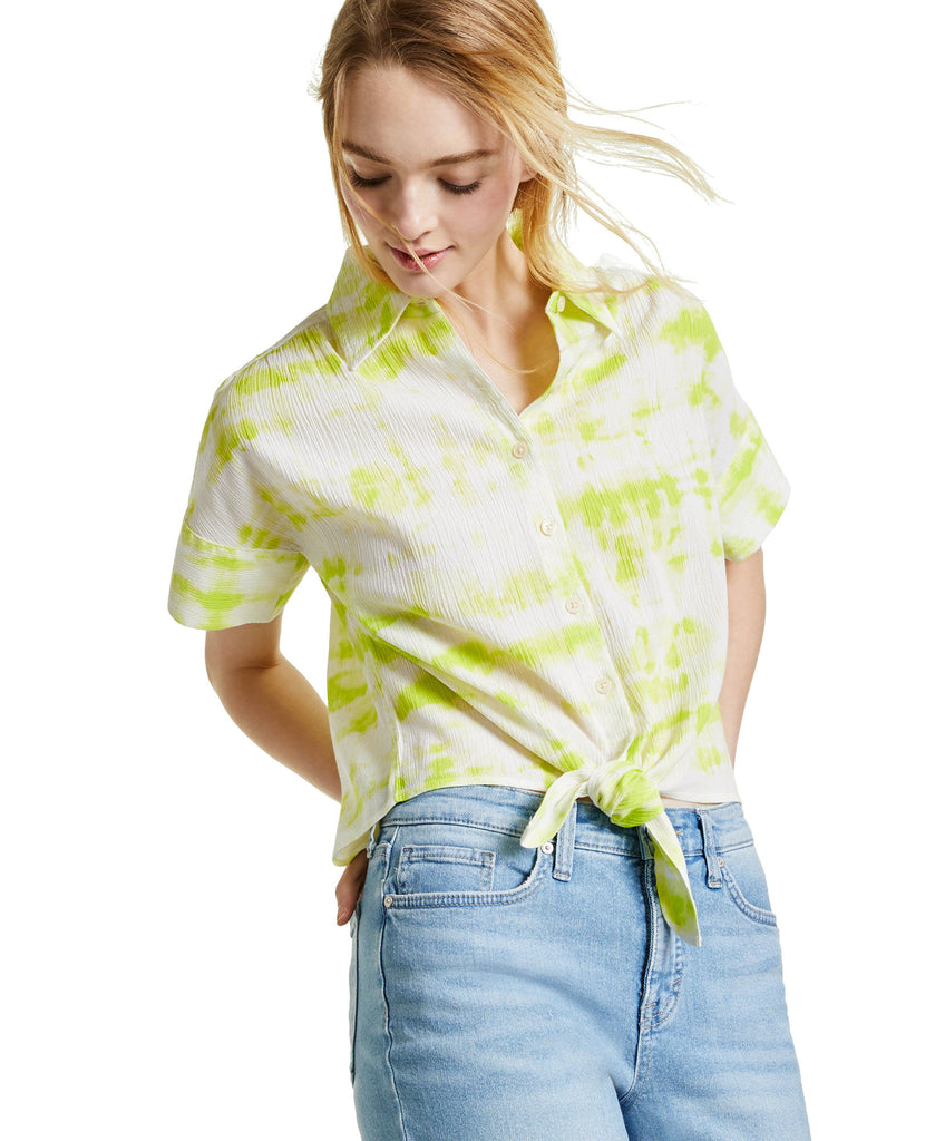 Style & Co Women Cotton Printed Button Front Shirt