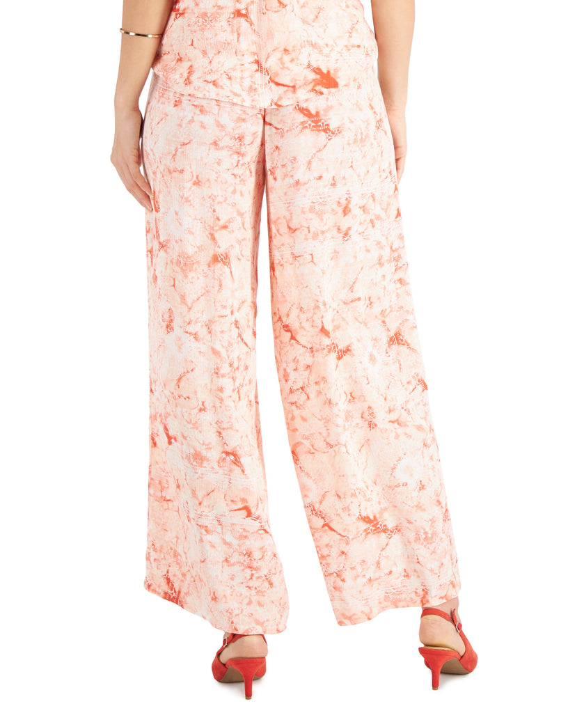 JM Collection Women Ariana Printed Gauze Pull On Pants