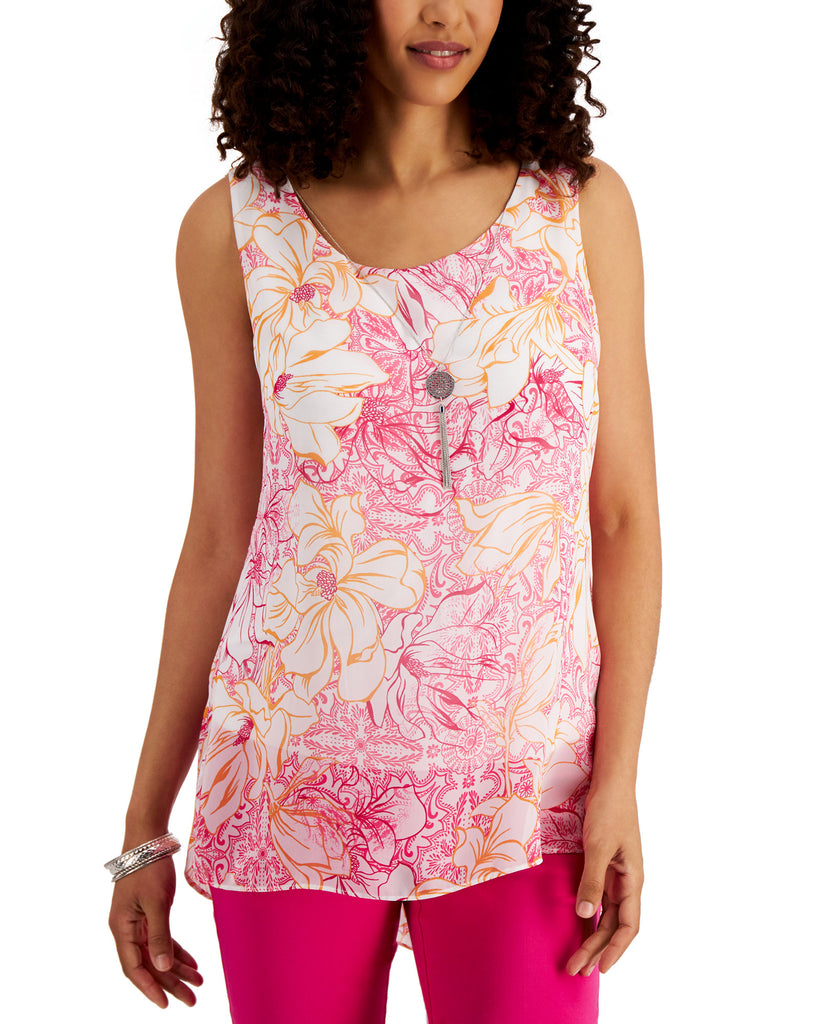 JM Collection Women Summer Aurora Top Berry Sorbet Combo