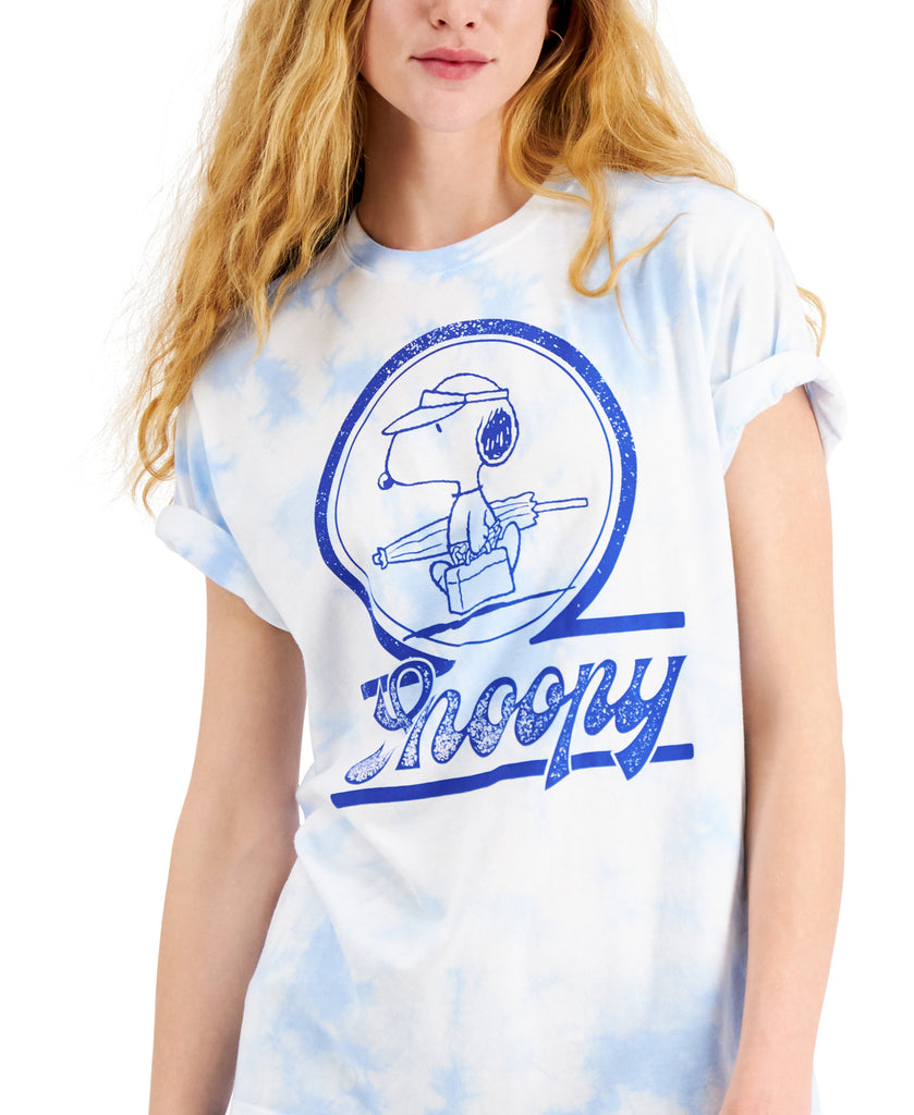 Mad Engine Women Snoopy Beach Day Graphic Print T Shirt