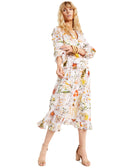 INC International Concepts Women Plus Puff Sleeve Surplice Blouse