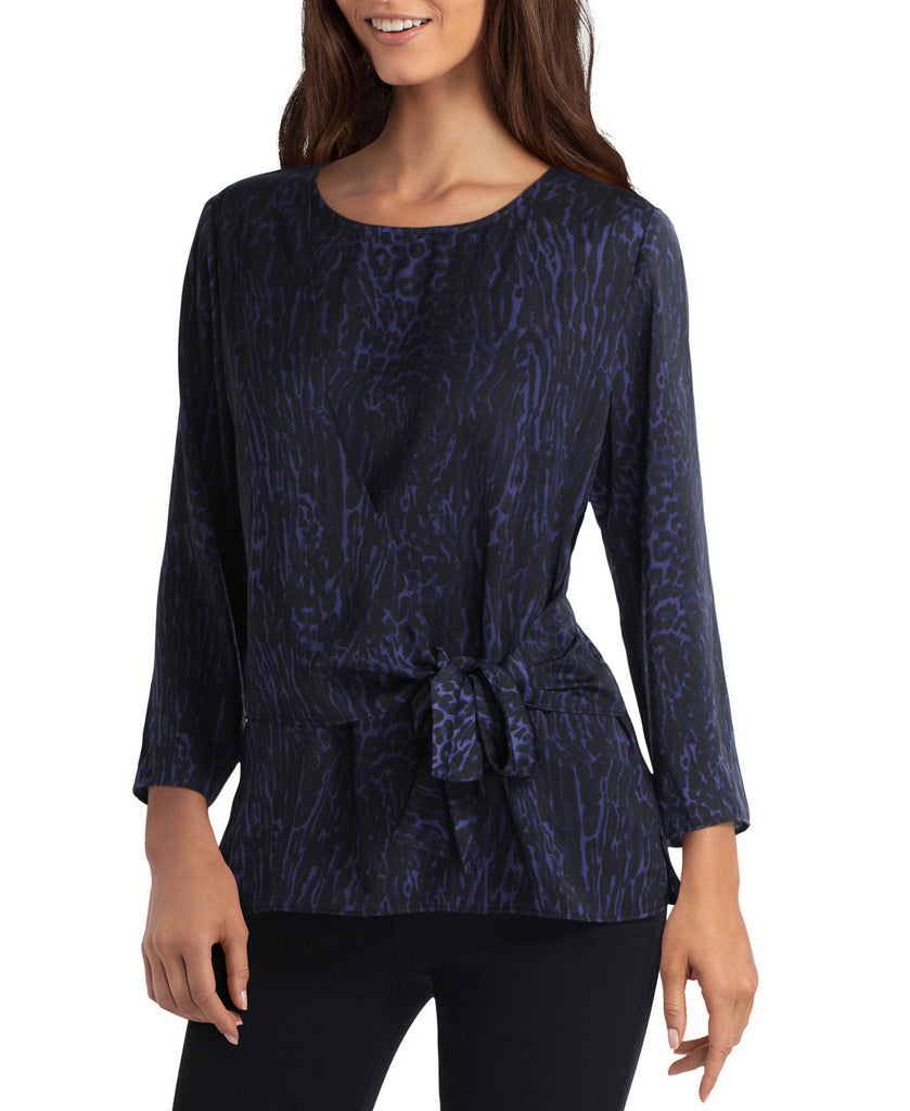 Gigi Parker Women Three Quarter Sleeve Wrap Front Blouse