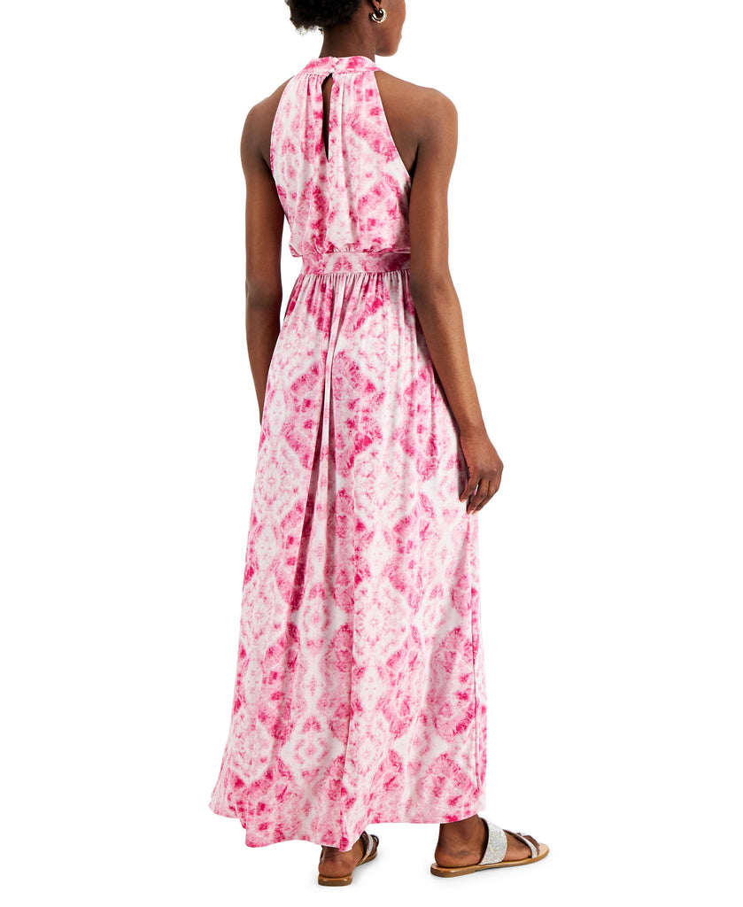 INC International Concepts Women Printed Halter Neck Maxi Dress