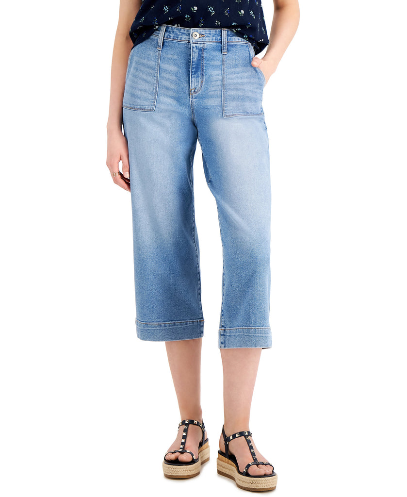 Style & Co Women High Rise Wide Leg Cropped Jeans