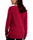 Karen Scott Women Crossover V Neck Sweater