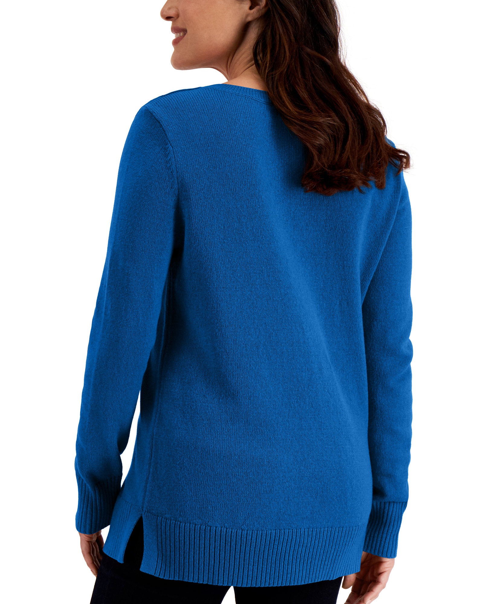 Karen Scott Women Crossover V Neck Sweater