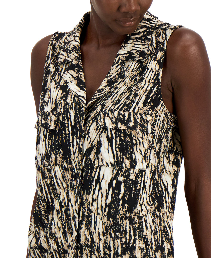 Alfani Women Abstract Print Sleeveless Top