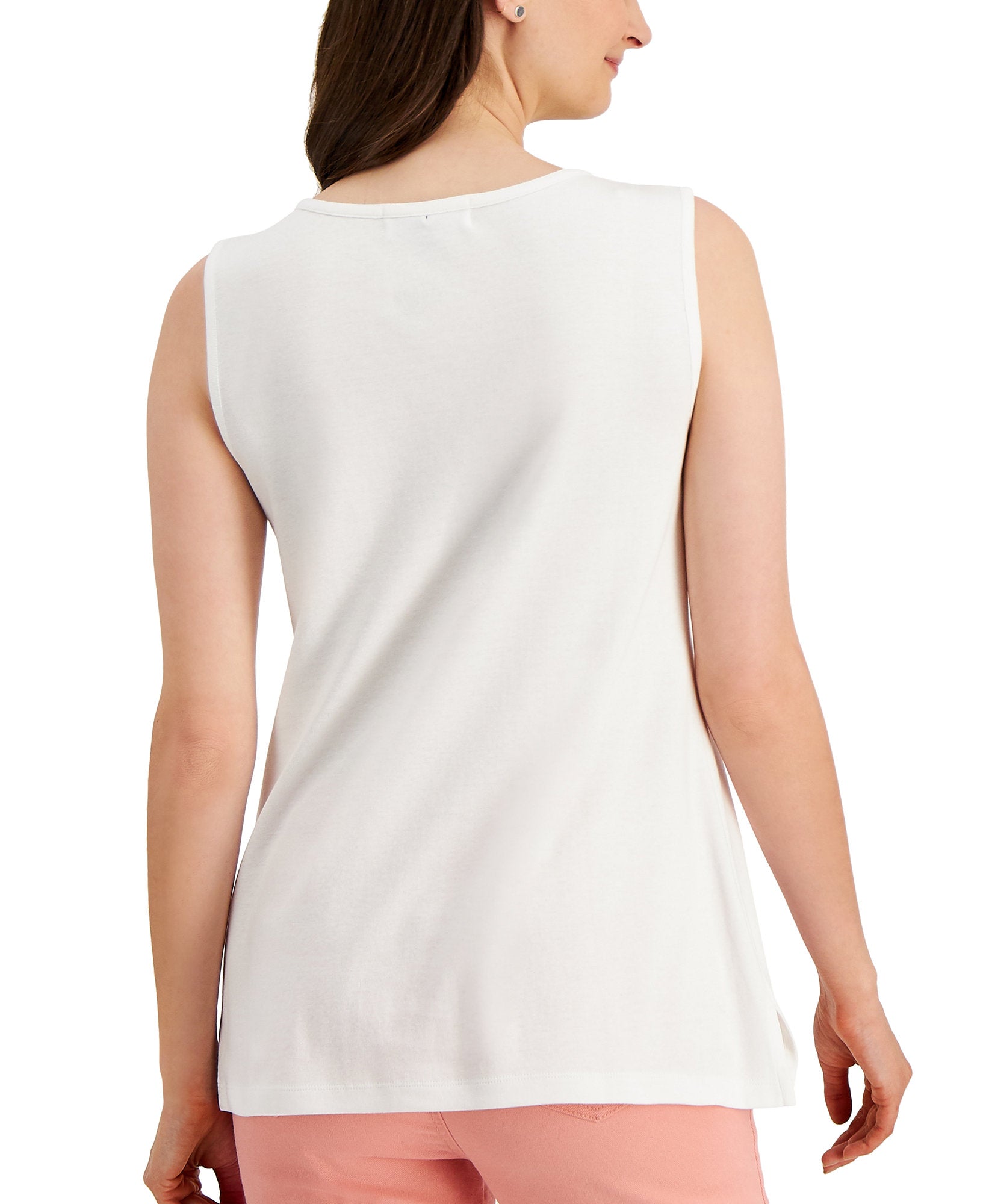 Karen Scott Women Cotton Tunic Tank Top